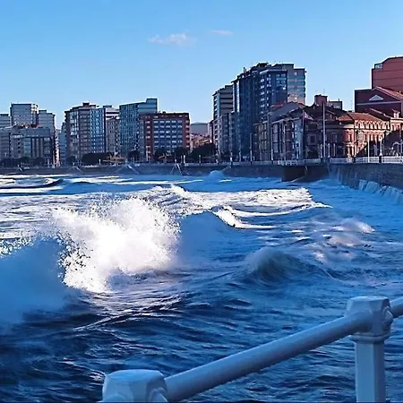 Espectacular Piso En La Playa Apartment Gijon Exterior photo