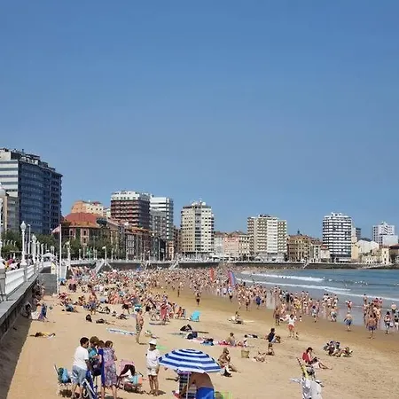 Espectacular Piso En La Playa Apartment Gijon Exterior photo